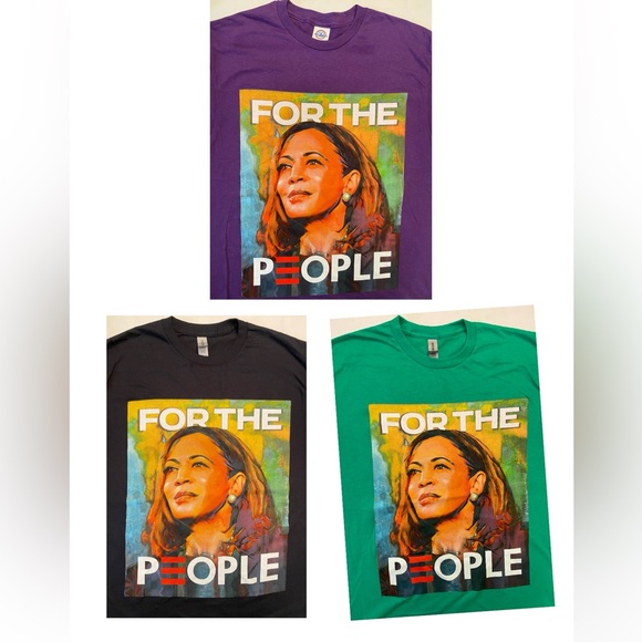 Gildan Tops - NEW! Purple (M)  “For The People” Kamala Harris Graphic Tee T-Shirt 2024